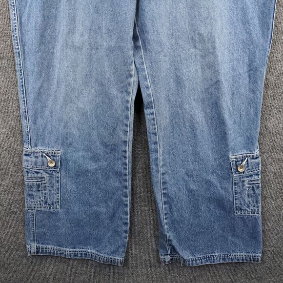 R.V.T Women's Serve Piping Hot Straight Leg Jeans Blue Plus 18 Flap Pocket - Picture 4 of 11